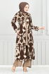 À Motifs Trois Viscose Équipe 0332BGS895 Café et Vision - Thumbnail