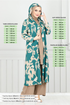 À Motifs Trois Viscose Équipe 0332BGS895 Émeraude & Vision - Thumbnail