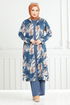 À Motifs Viscose Équipe Numéro de pièce 4030BGS895-M Indigo - Thumbnail