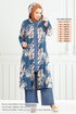 À Motifs Viscose Équipe Numéro de pièce 4030BGS895-M Indigo - Thumbnail