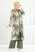 À Motifs Viscose Équipe Numéro de pièce 4030BGS895-M Kaki - Thumbnail