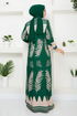 À Motifs Viscose Robe Numéro de pièce 2353BGS895-M Émeraude - Thumbnail