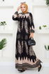 À Motifs Viscose Robe Numéro de pièce 2353BGS895-M Noir et Vision - Thumbnail