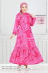 À Motifs Viscose Robe Numéro de pièce 811OZR1047-M Fuchsia - Thumbnail