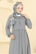 Abaya 0034BG354-MS Light Gray - Thumbnail