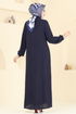 Abaya 003MR1078-MS Navy Blue - Thumbnail