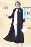 M.R. - Abaya 003MR1078-MS Navy Blue
