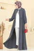 عباءة رمادي غامق 0050BG354-MS - Thumbnail