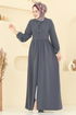 عباءة رمادي غامق 0050BG354-MS - Thumbnail