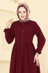 Abaya 0050BG354-MS Burgundy - Thumbnail