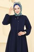 Abaya 0050BG354-MS Navy Blue - Thumbnail