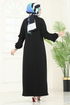 Abaya 1200DLB1088-MS Black - Thumbnail