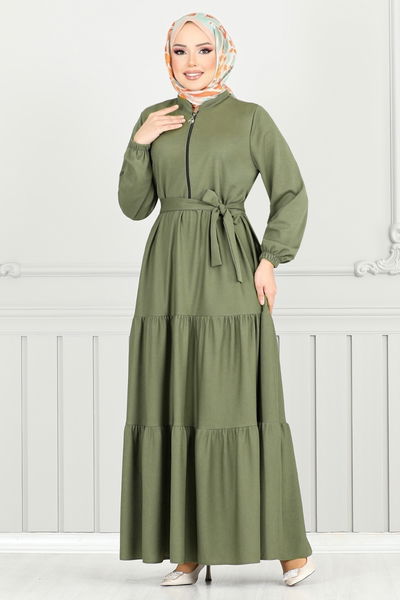 MRV D.L.B. - عباءة اخضر عفني 1202DLB1090-M