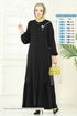 Abaya 1206DLB1088-MS Black - Thumbnail