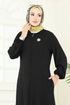 عباءة أسود 1206DLB1088-MS - Thumbnail