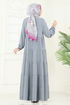 Abaya 1207DLB1088-MS Gray - Thumbnail