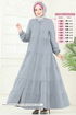 Abaya 1207DLB1088-MS Gray - Thumbnail
