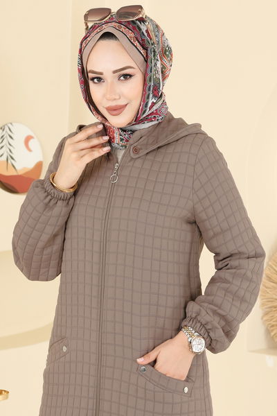 T.R.T. - عباءة بيج غامق 1998TRT545-MS - 407315