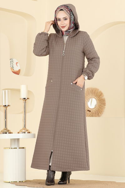 T.R.T. - عباءة بيج غامق 1998TRT545-MS - 407316