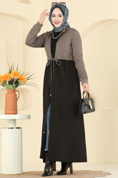 F.O.N. - Abaya 2017FON792-MS Brown & Black