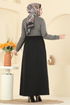Abaya 2017FON792-MS Vision&Black - Thumbnail