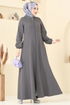 عباءة رمادي غامق 23003UKB139-MS - Thumbnail
