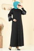 Abaya 23007UKB139-MS Black&Grey - Thumbnail