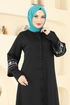Abaya 23007UKB139-MS Black&Grey - Thumbnail