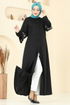 Abaya 23007UKB139-MS Black&Grey - Thumbnail