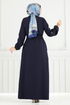 Abaya 23024UKB139-MS Navy Blue - Thumbnail