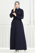 Abaya 23024UKB139-MS Navy Blue - Thumbnail