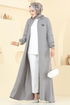 Abaya 23027UKB139-MS Gray - Thumbnail
