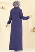 Abaya 23027UKB139-MS Navy Blue - Thumbnail