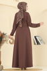 Abaya 23032UKB139-MS Light Brown - Thumbnail