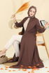 Abaya 23032UKB139-MS Light Brown - Thumbnail