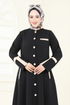عباءة أسود 2641SL432-MS - Thumbnail