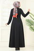 Abaya 2698SL432-MS Black - Thumbnail