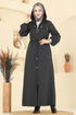 عباءة رمادي غامق 2737SL432-MS - Thumbnail