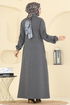 عباءة رمادي 2753SL432-MS - Thumbnail