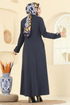 Abaya 2756SL432-MS Navy Blue - Thumbnail