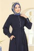 Abaya 2760SL432-MS Navy Blue - Thumbnail