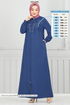 عباءة كحلي 354DVL817-MS - Thumbnail