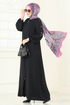 Abaya 378DVL817-MS Black - Thumbnail