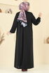 عباءة أسود 394DVL817-MS - Thumbnail