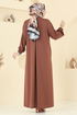 Abaya 394DVL817-MS Brown - Thumbnail