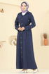 Abaya 451DVL817-MS Navy Blue - Thumbnail