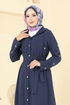 Abaya 451DVL817-MS Navy Blue - Thumbnail