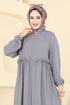 عباءة رمادي 6016UZ662-MS - Thumbnail