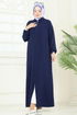 Abaya 6019UZ662-MS Navy Blue - Thumbnail