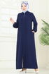 Abaya 6019UZ662-MS Navy Blue - Thumbnail